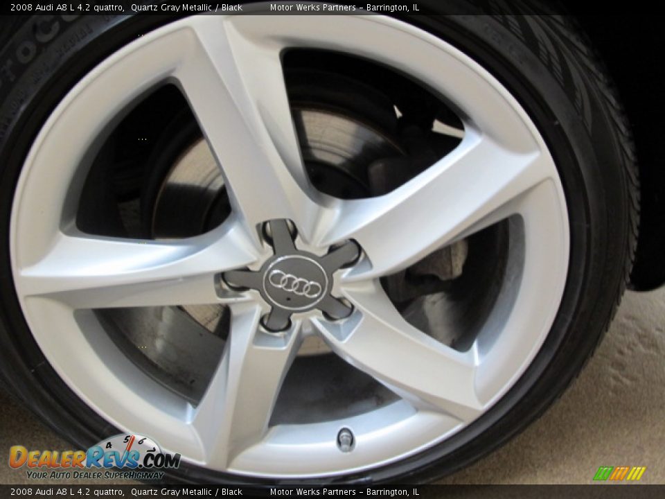 2008 Audi A8 L 4.2 quattro Quartz Gray Metallic / Black Photo #14