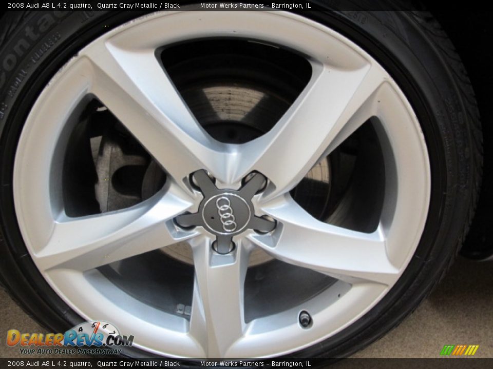 2008 Audi A8 L 4.2 quattro Quartz Gray Metallic / Black Photo #15