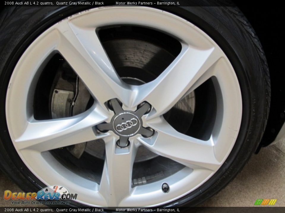 2008 Audi A8 L 4.2 quattro Quartz Gray Metallic / Black Photo #16