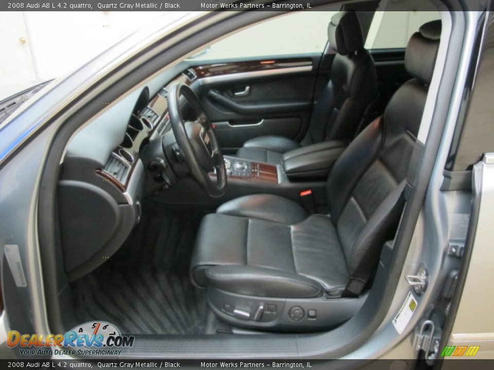 2008 Audi A8 L 4.2 quattro Quartz Gray Metallic / Black Photo #17