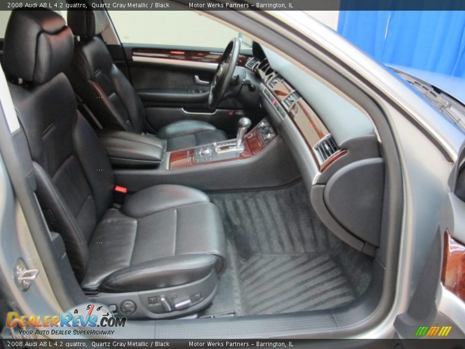 2008 Audi A8 L 4.2 quattro Quartz Gray Metallic / Black Photo #23