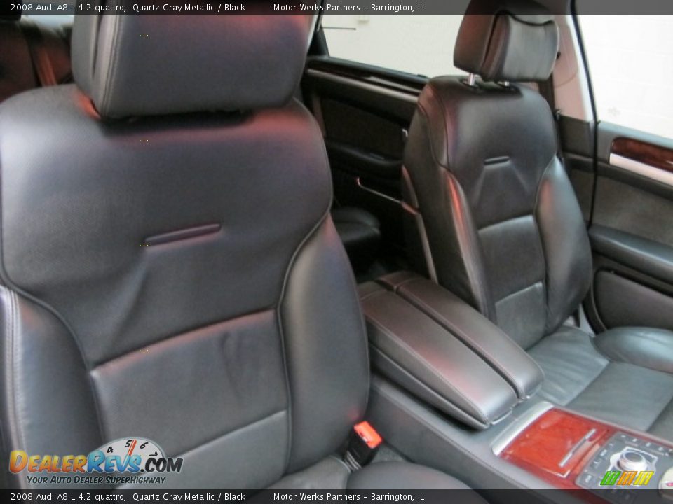 2008 Audi A8 L 4.2 quattro Quartz Gray Metallic / Black Photo #24