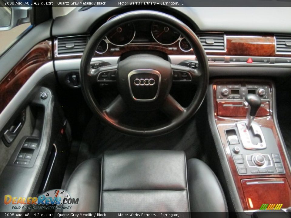 2008 Audi A8 L 4.2 quattro Quartz Gray Metallic / Black Photo #25