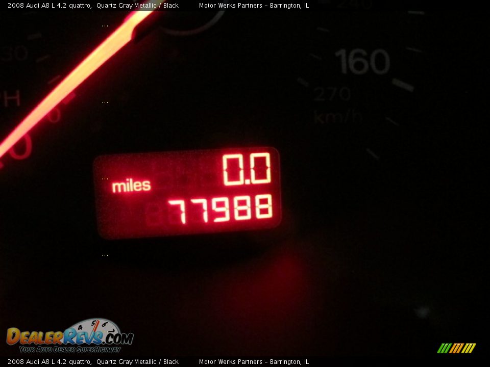 2008 Audi A8 L 4.2 quattro Quartz Gray Metallic / Black Photo #29