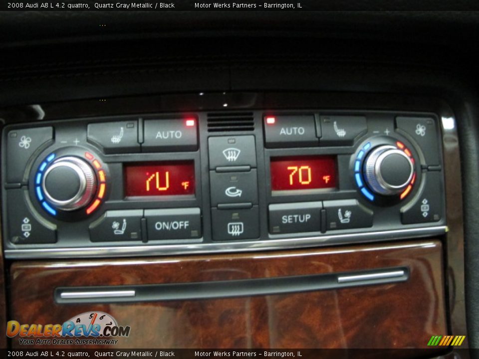 2008 Audi A8 L 4.2 quattro Quartz Gray Metallic / Black Photo #32