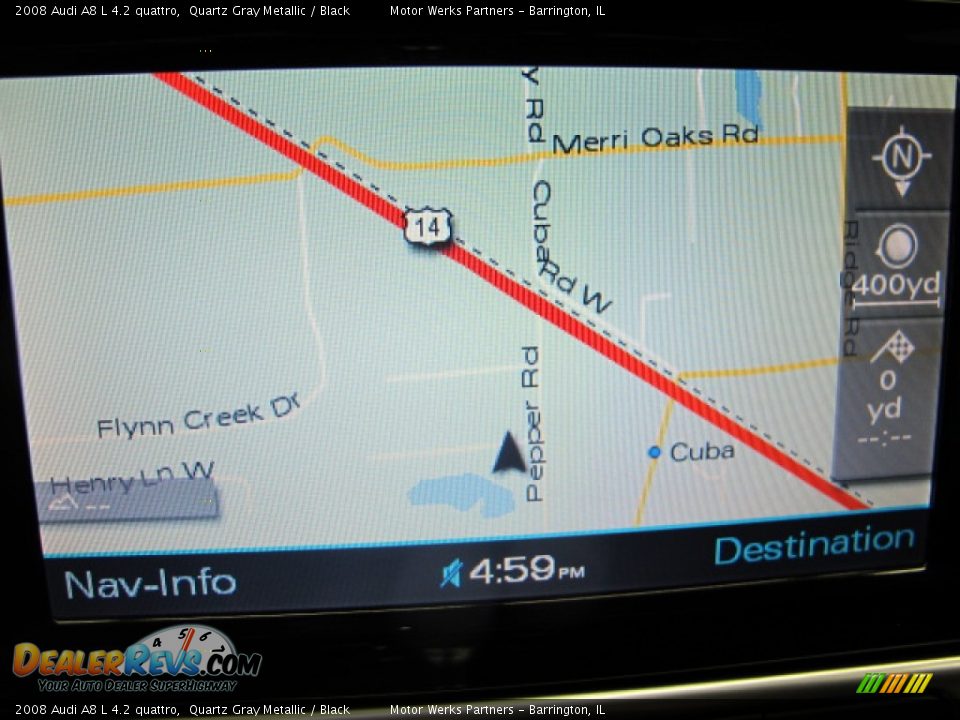 2008 Audi A8 L 4.2 quattro Quartz Gray Metallic / Black Photo #33