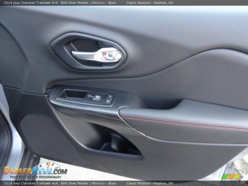 2014 Jeep Cherokee Trailhawk 4x4 Billet Silver Metallic / Morocco - Black Photo #14