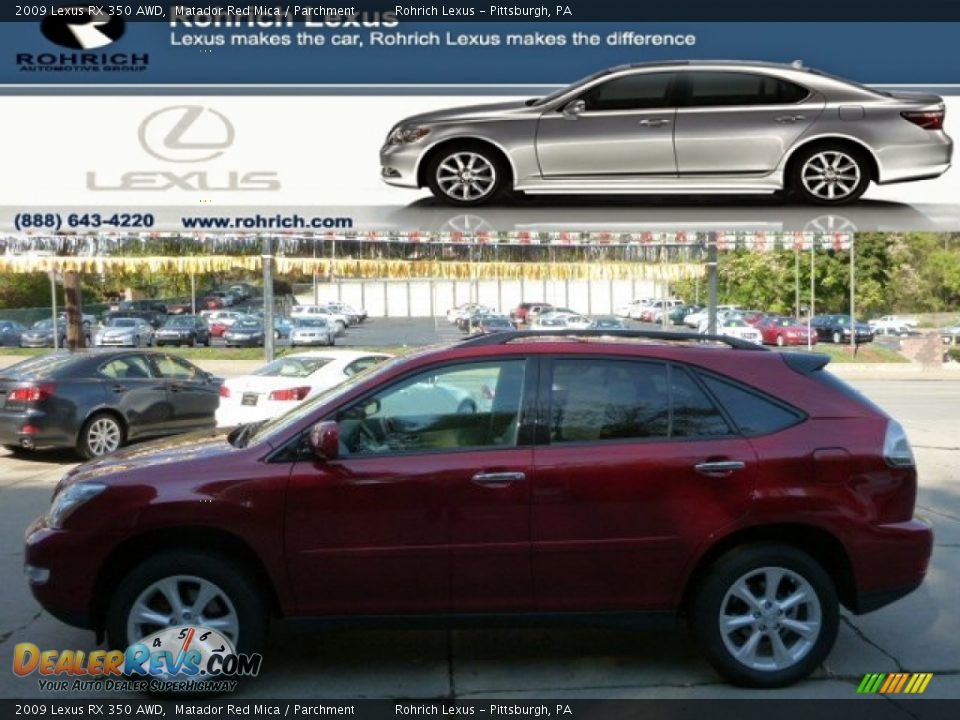 2009 Lexus RX 350 AWD Matador Red Mica / Parchment Photo #1