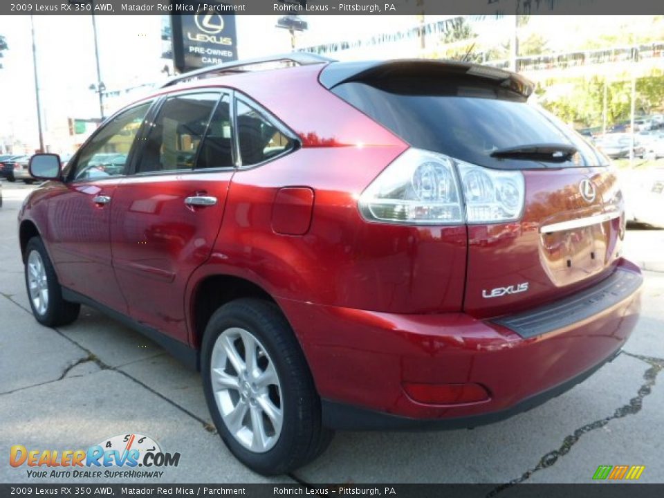 2009 Lexus RX 350 AWD Matador Red Mica / Parchment Photo #2