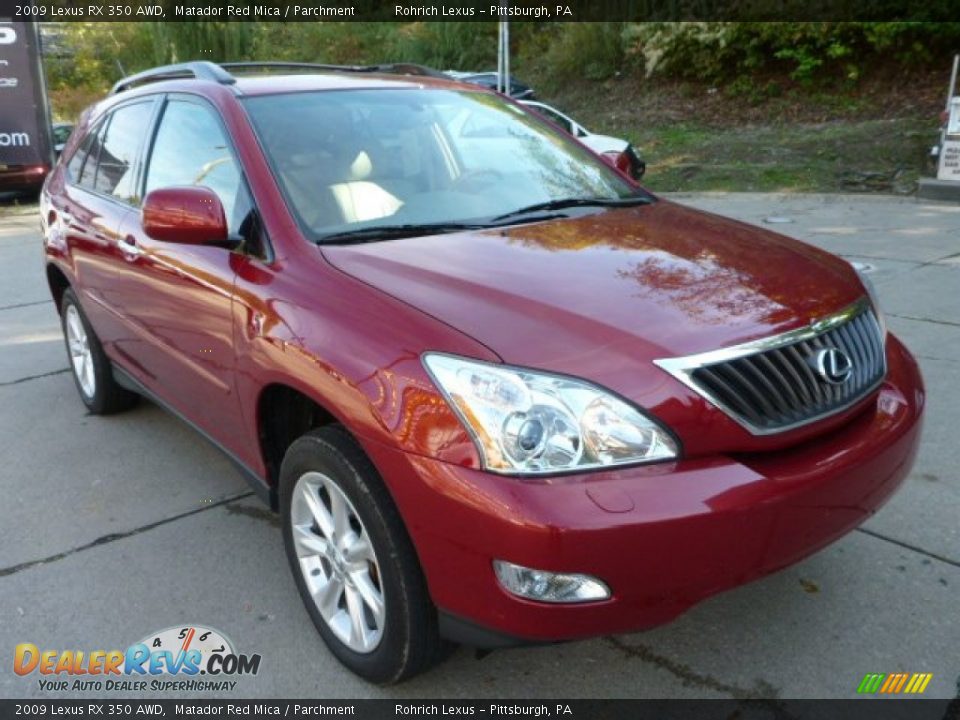 2009 Lexus RX 350 AWD Matador Red Mica / Parchment Photo #3