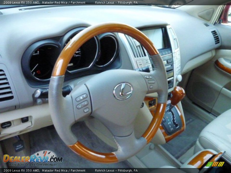 2009 Lexus RX 350 AWD Matador Red Mica / Parchment Photo #6