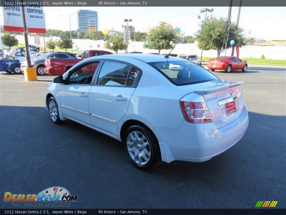 2012 Nissan Sentra 2.0 S Aspen White / Beige Photo #5