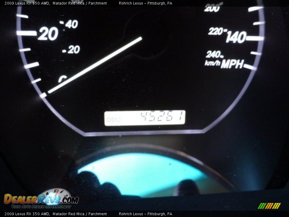 2009 Lexus RX 350 AWD Matador Red Mica / Parchment Photo #8