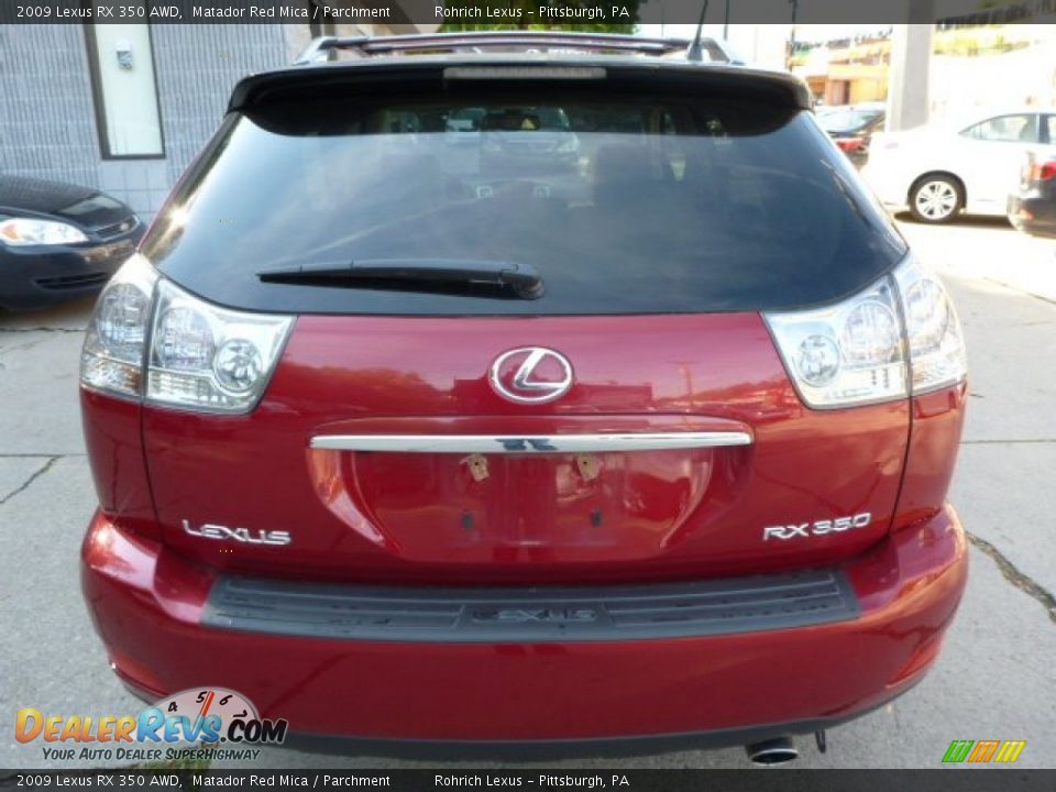 2009 Lexus RX 350 AWD Matador Red Mica / Parchment Photo #9