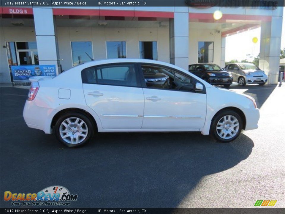2012 Nissan Sentra 2.0 S Aspen White / Beige Photo #8