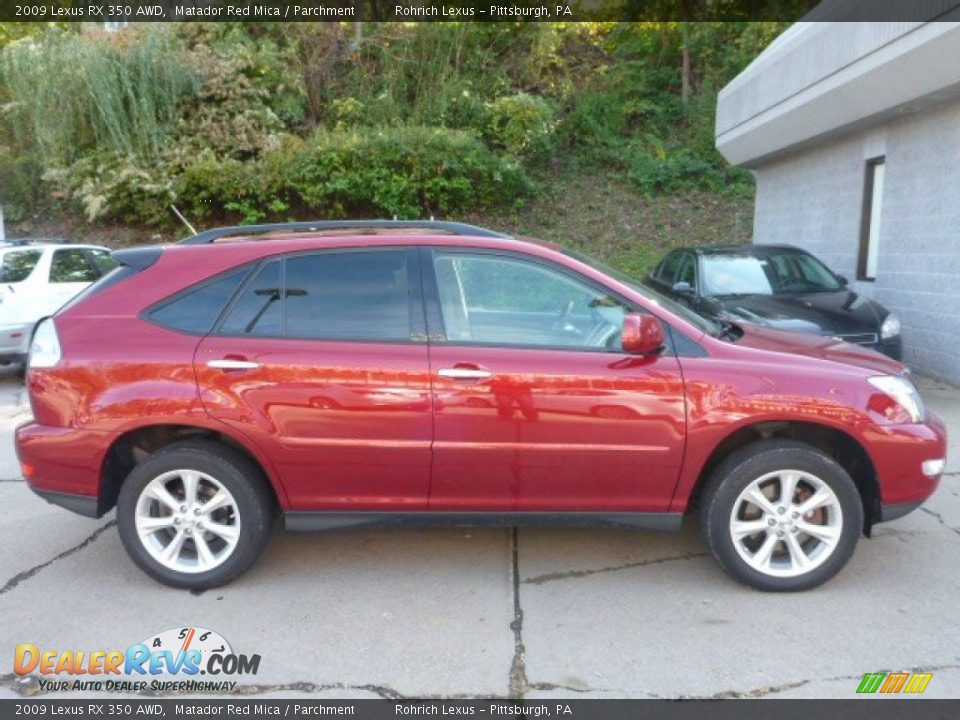 2009 Lexus RX 350 AWD Matador Red Mica / Parchment Photo #11