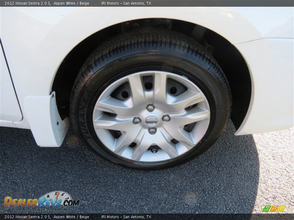 2012 Nissan Sentra 2.0 S Aspen White / Beige Photo #9