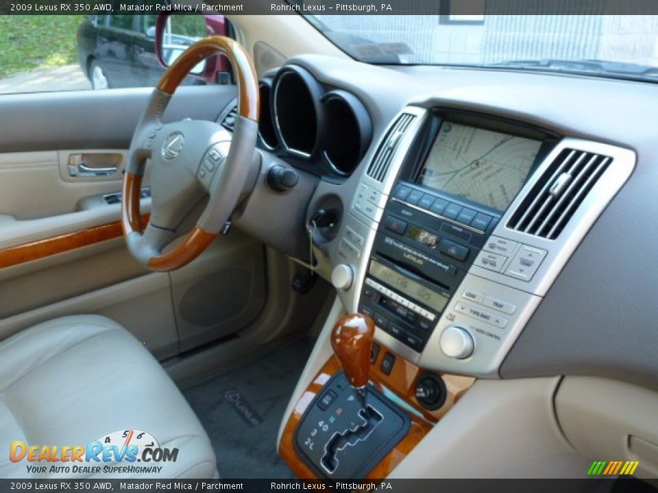 2009 Lexus RX 350 AWD Matador Red Mica / Parchment Photo #12