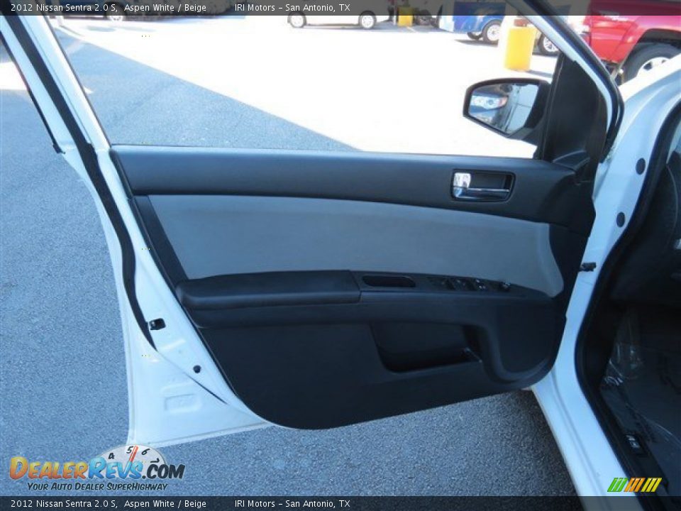 2012 Nissan Sentra 2.0 S Aspen White / Beige Photo #10