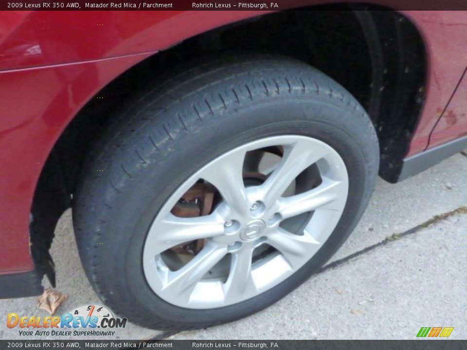 2009 Lexus RX 350 AWD Matador Red Mica / Parchment Photo #14