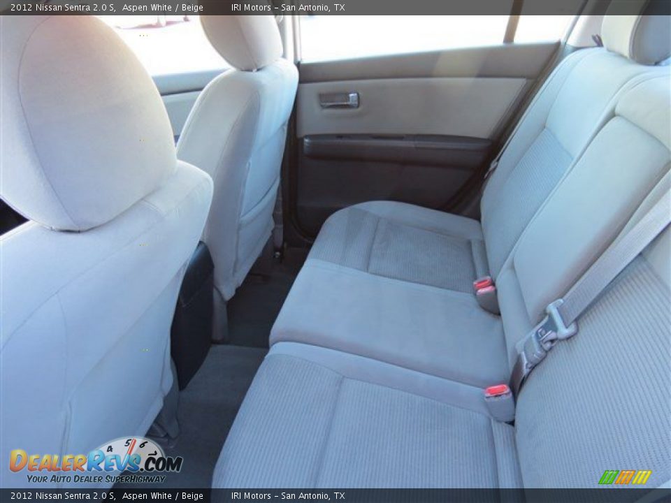 2012 Nissan Sentra 2.0 S Aspen White / Beige Photo #12