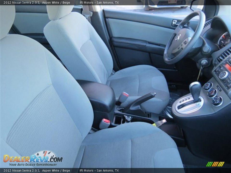 2012 Nissan Sentra 2.0 S Aspen White / Beige Photo #13