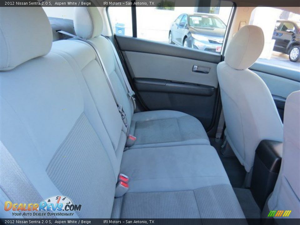 2012 Nissan Sentra 2.0 S Aspen White / Beige Photo #14