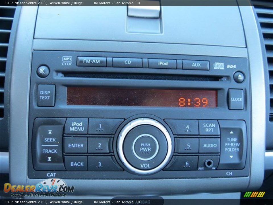 2012 Nissan Sentra 2.0 S Aspen White / Beige Photo #15