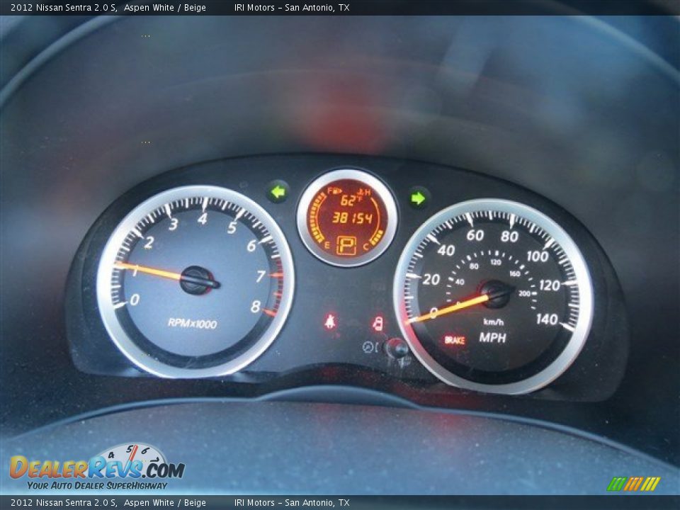 2012 Nissan Sentra 2.0 S Aspen White / Beige Photo #16