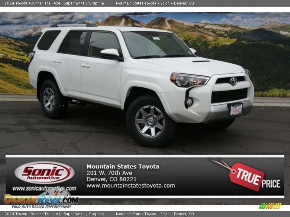 2014 Toyota 4Runner Trail 4x4 Super White / Graphite Photo #1