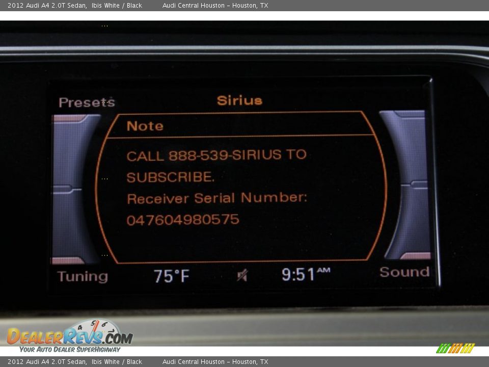 2012 Audi A4 2.0T Sedan Ibis White / Black Photo #20