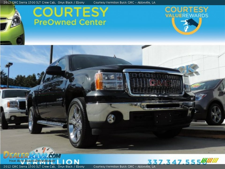 2012 GMC Sierra 1500 SLT Crew Cab Onyx Black / Ebony Photo #1