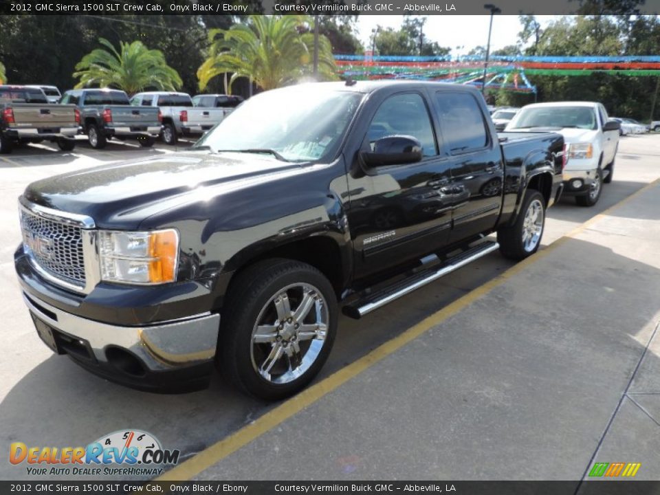 2012 GMC Sierra 1500 SLT Crew Cab Onyx Black / Ebony Photo #5