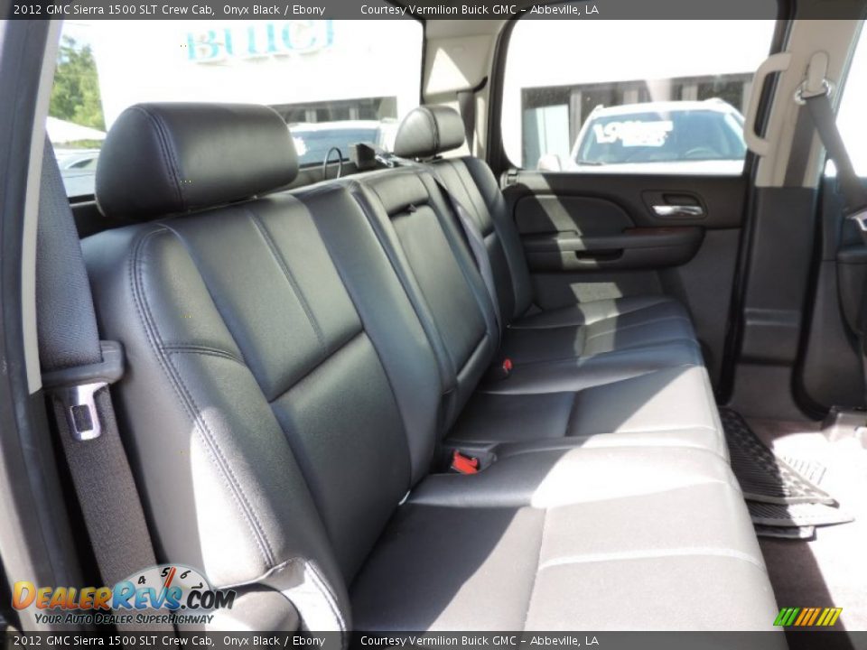 2012 GMC Sierra 1500 SLT Crew Cab Onyx Black / Ebony Photo #7