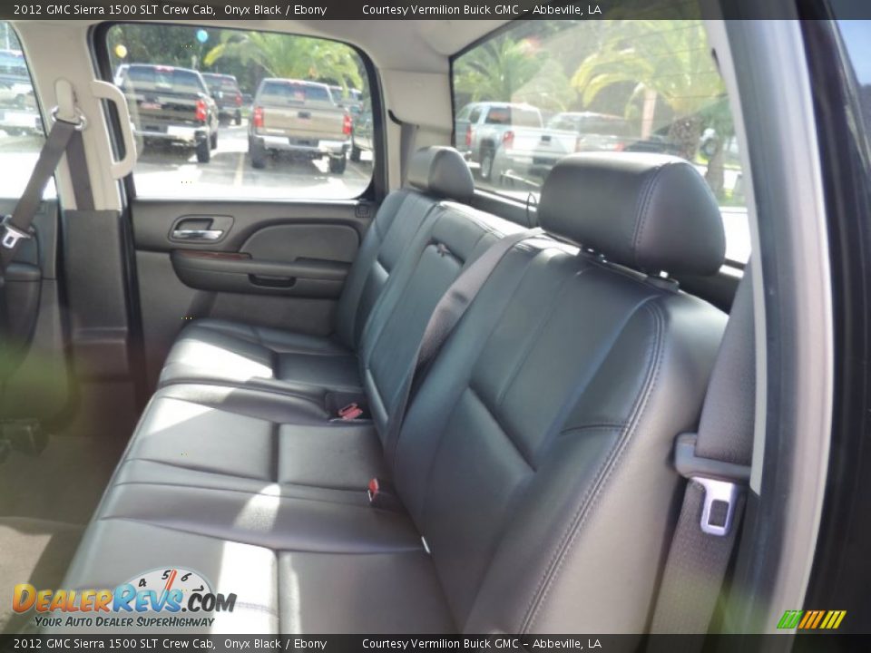2012 GMC Sierra 1500 SLT Crew Cab Onyx Black / Ebony Photo #8