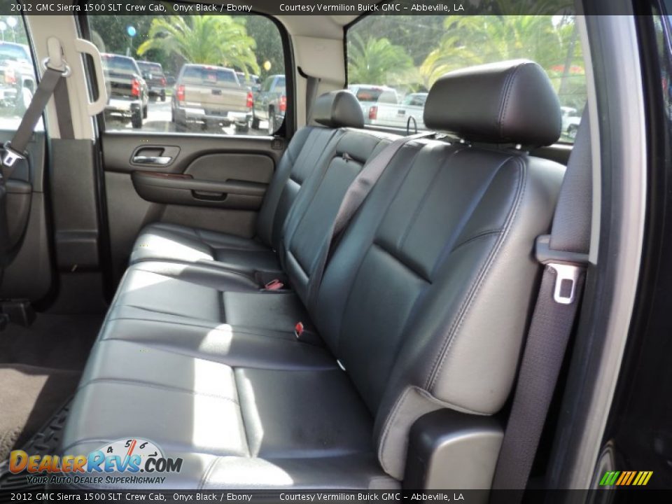 2012 GMC Sierra 1500 SLT Crew Cab Onyx Black / Ebony Photo #9