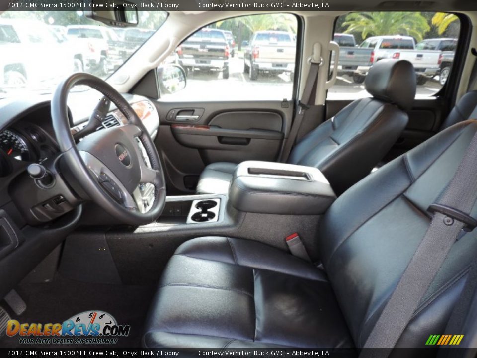 2012 GMC Sierra 1500 SLT Crew Cab Onyx Black / Ebony Photo #10
