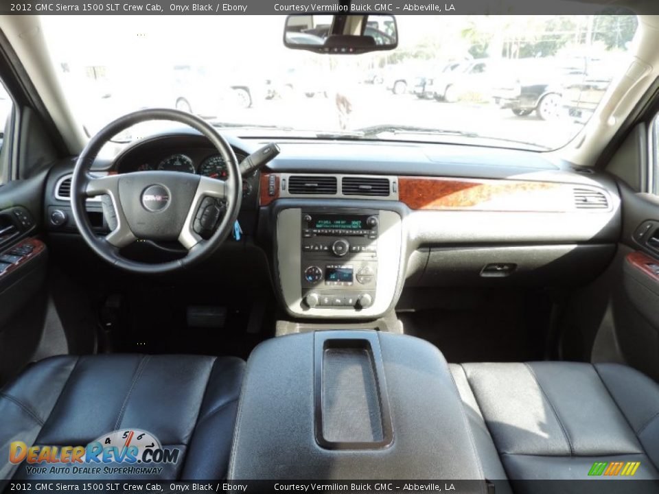 2012 GMC Sierra 1500 SLT Crew Cab Onyx Black / Ebony Photo #12