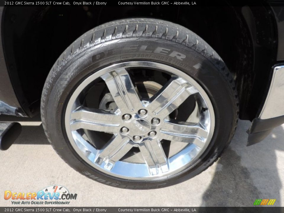 2012 GMC Sierra 1500 SLT Crew Cab Onyx Black / Ebony Photo #13