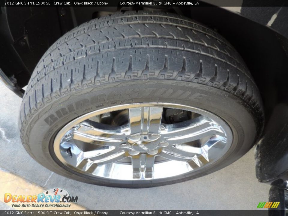 2012 GMC Sierra 1500 SLT Crew Cab Onyx Black / Ebony Photo #14