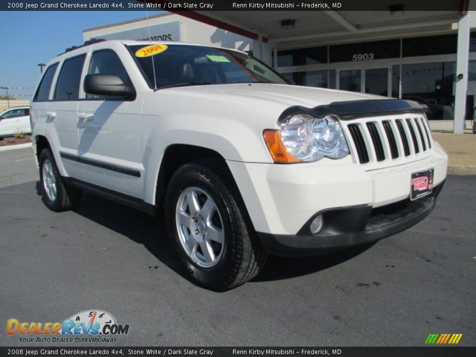 2008 Jeep Grand Cherokee Laredo 4x4 Stone White / Dark Slate Gray Photo #1