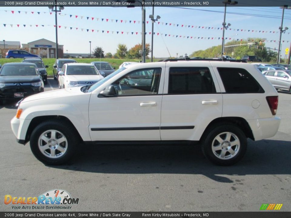 2008 Jeep Grand Cherokee Laredo 4x4 Stone White / Dark Slate Gray Photo #4