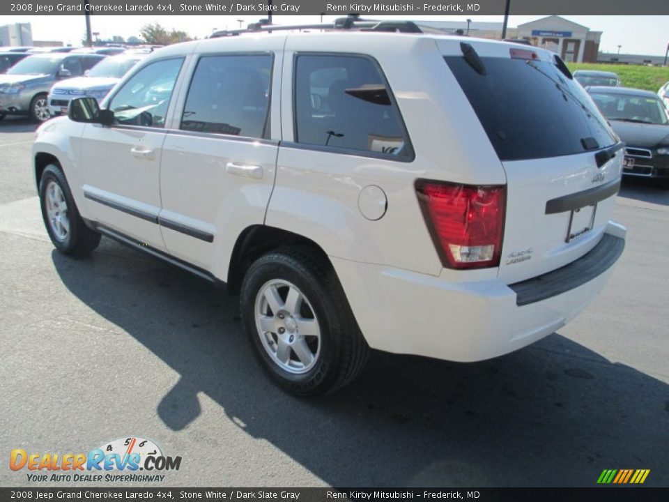 2008 Jeep Grand Cherokee Laredo 4x4 Stone White / Dark Slate Gray Photo #5