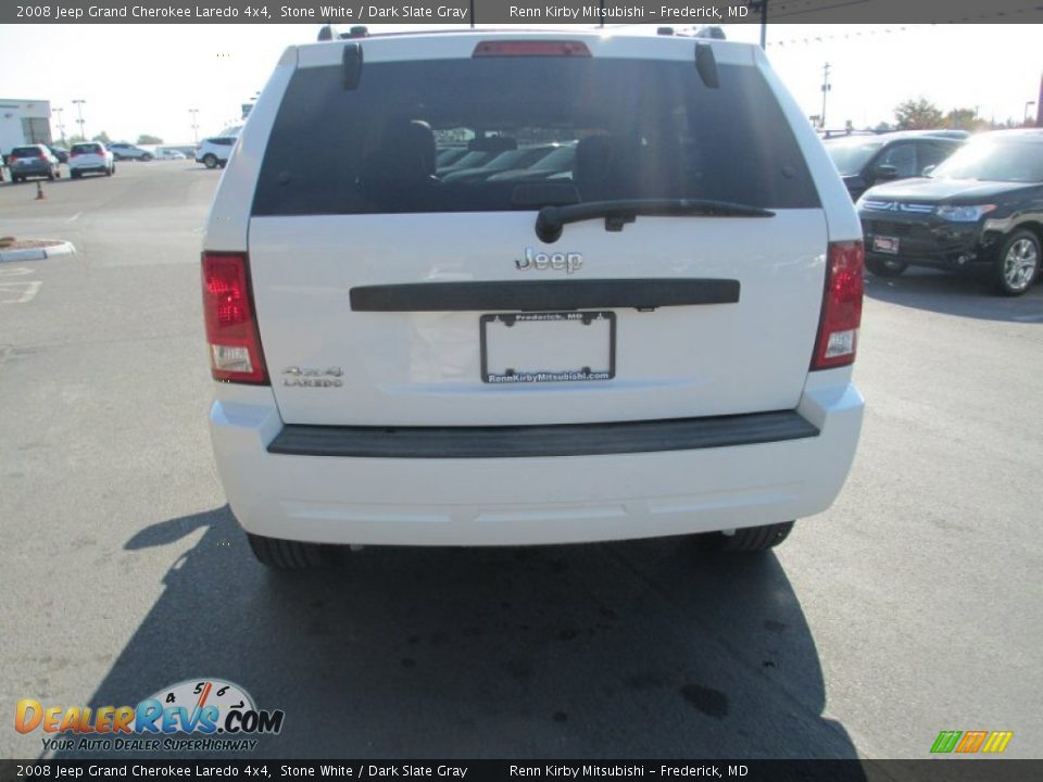 2008 Jeep Grand Cherokee Laredo 4x4 Stone White / Dark Slate Gray Photo #6