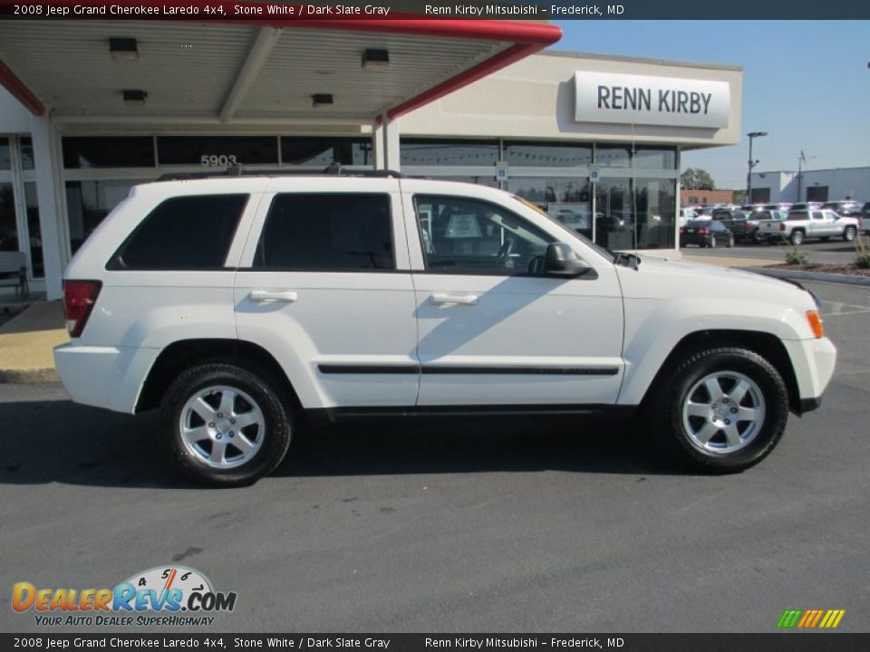 2008 Jeep Grand Cherokee Laredo 4x4 Stone White / Dark Slate Gray Photo #8