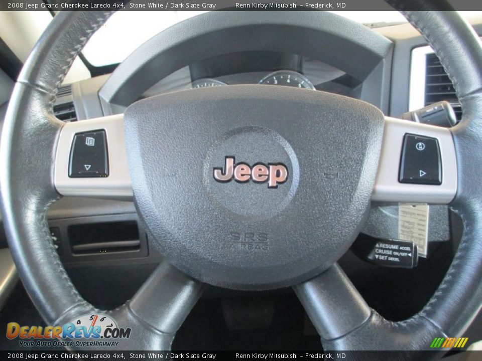 2008 Jeep Grand Cherokee Laredo 4x4 Stone White / Dark Slate Gray Photo #19