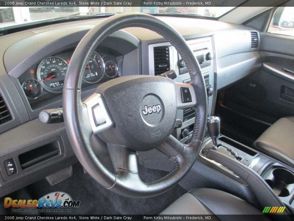 2008 Jeep Grand Cherokee Laredo 4x4 Stone White / Dark Slate Gray Photo #26