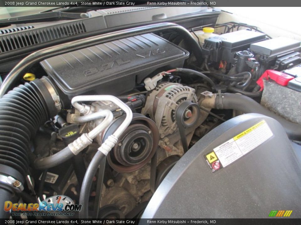 2008 Jeep Grand Cherokee Laredo 4x4 Stone White / Dark Slate Gray Photo #35