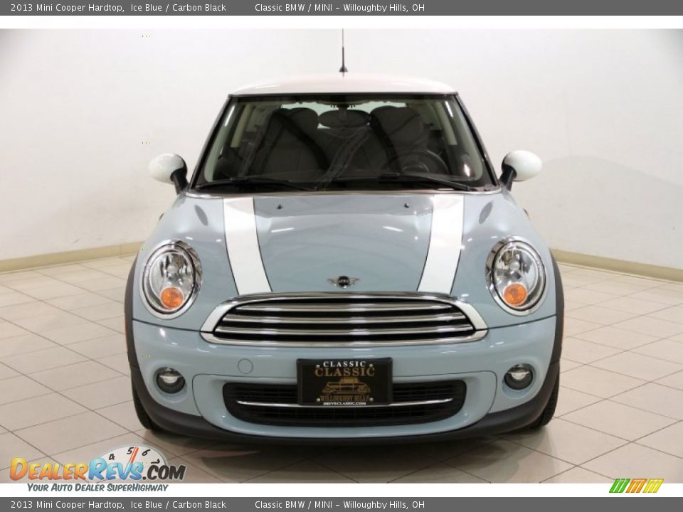2013 Mini Cooper Hardtop Ice Blue / Carbon Black Photo #2
