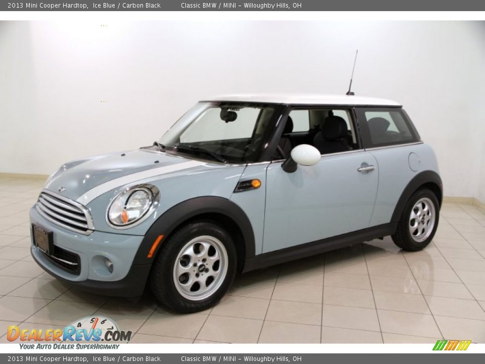 2013 Mini Cooper Hardtop Ice Blue / Carbon Black Photo #3